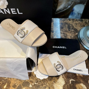 샤넬 23c cc로고 펄 슬리퍼
