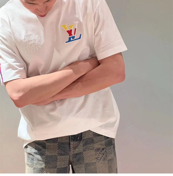 루이비통 아메리카 컵 그래픽 LV 반팔 티셔츠