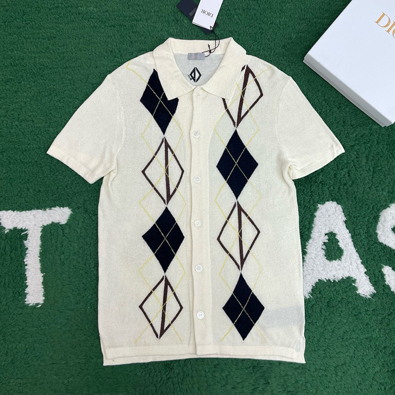 디올 CD 다이아몬드 블렌드 인타샤 아가일 셔츠