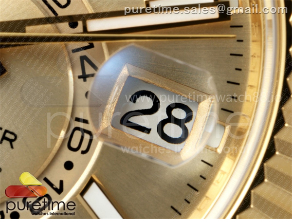 ZF공장 롤렉스 스카이드웰러 옐로우골드금통 샴페인다이얼 러버스트랩 텅스텐 Skydweller 336238 YG_RU Gold ZF V2 Asia 2824