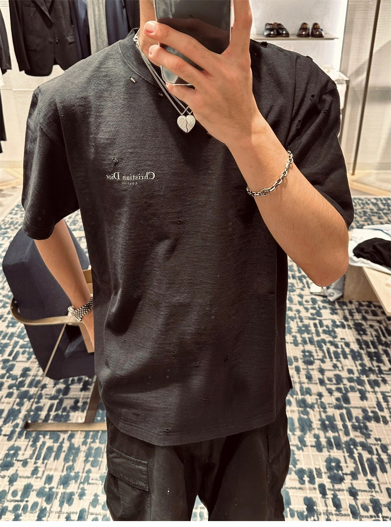 디올 Couture 꾸뛰르 오가닉 저지 반팔 티셔츠