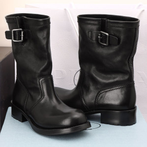 프라다 레더 앵클 부츠