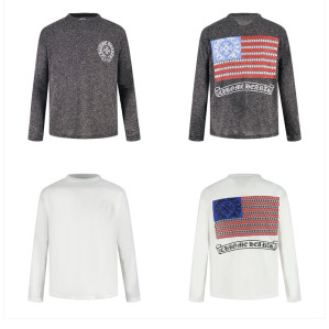 크롬하츠 빈티지 USA 아메리칸 플래그 롱슬리브 티셔츠