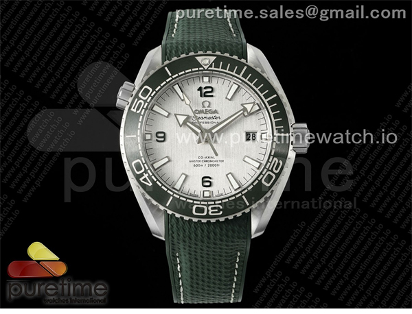 VS공장 오메가 씨마스터 플래닛오션 600M 그린베젤 그린러버스트랩 Planet Ocean 43.5mm SS VSF 1_1 Best Edition Green Bezel White Dial on Green Rubber Strap A8900 Super Clone