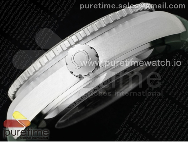 VS공장 오메가 씨마스터 플래닛오션 600M 그린베젤 그린러버스트랩 Planet Ocean 43.5mm SS VSF 1_1 Best Edition Green Bezel White Dial on Green Rubber Strap A8900 Super Clone