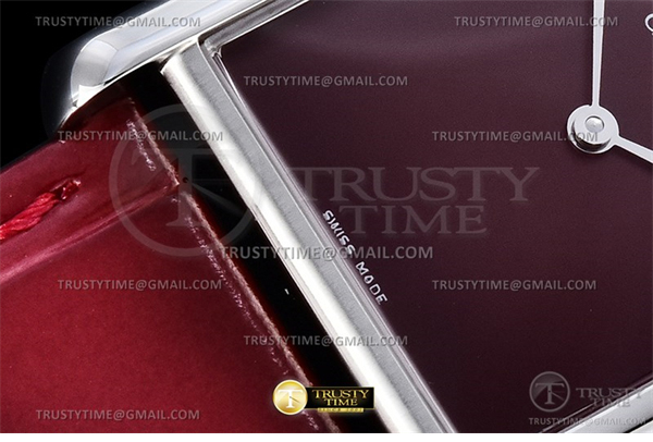 DR공장 까르띠에 탱크 머스트 라지 레드다이얼 악어스트랩 Cartier Tank Must SS_LE Red DRF Swiss Qtz