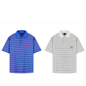 발렌시아가 BB 로렐 스트라이프 코튼 폴로 셔츠
