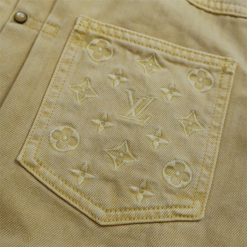 루이비통 가먼트 다이드 데님 타입 II 트러커 재킷 사하라 선