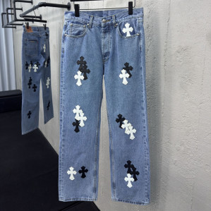 크롬하츠 멀티 크로스 데님 팬츠