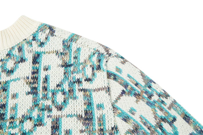 디올 25SS 오블리크 니트 스웨터 블루