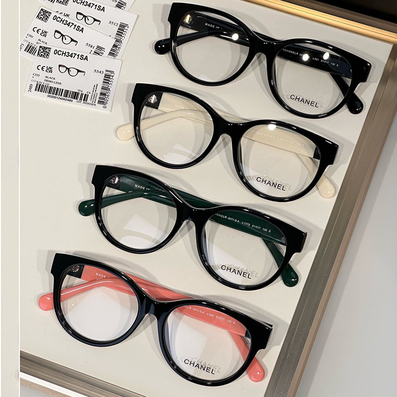샤넬 로고 템플 3471-S-A 안경