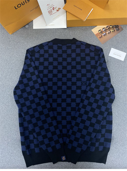 루이비통 다미에 울 V넥 가디건