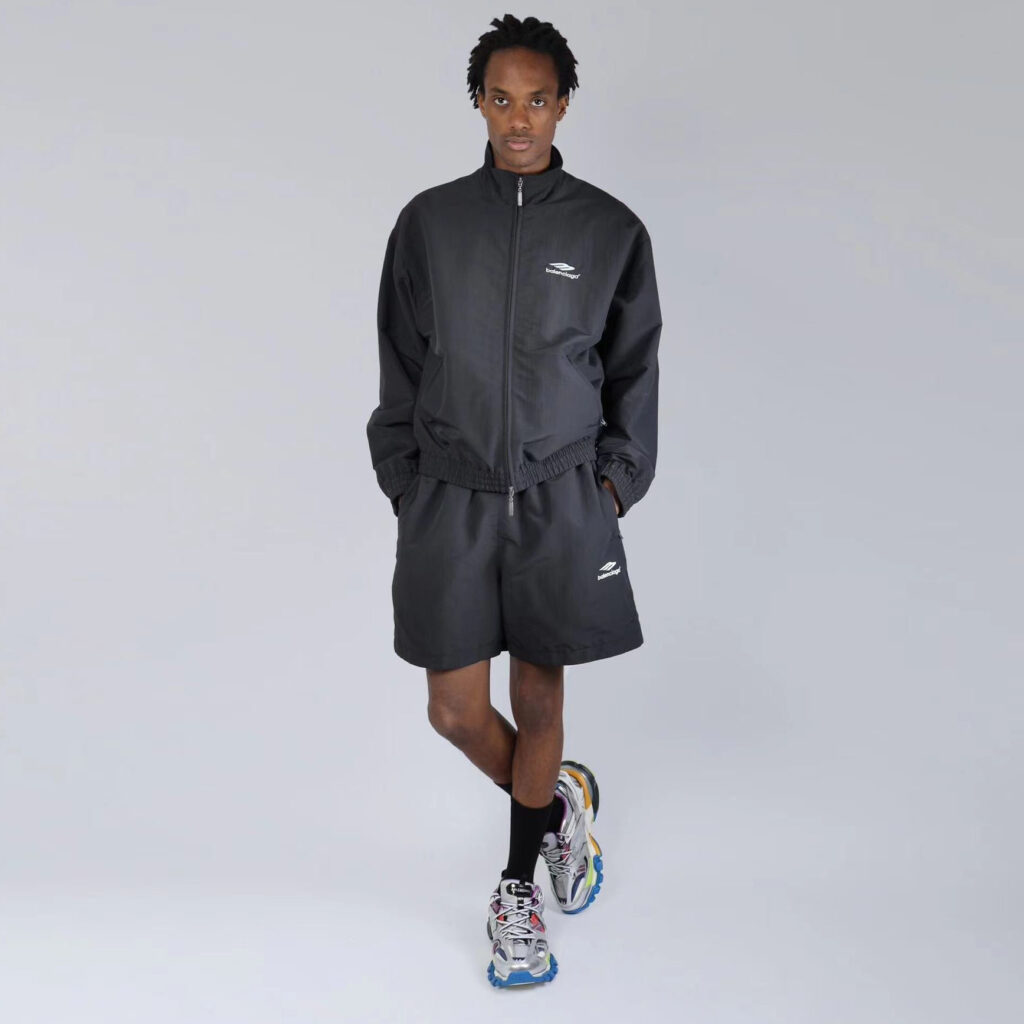 발렌시아가 로고 트랙 쇼츠