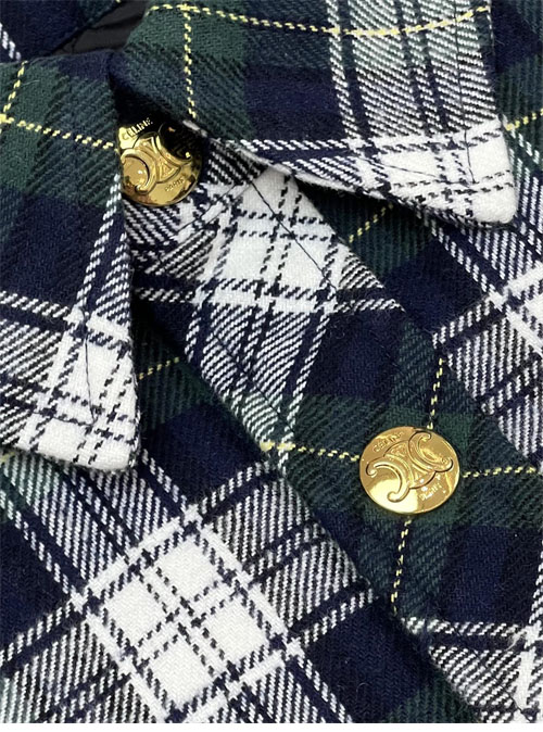 셀린느 타탄 오버셔츠