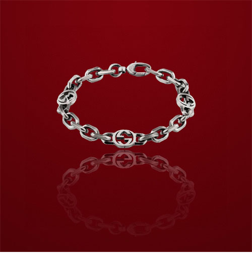 구찌 인터로킹 G 실버 팔찌