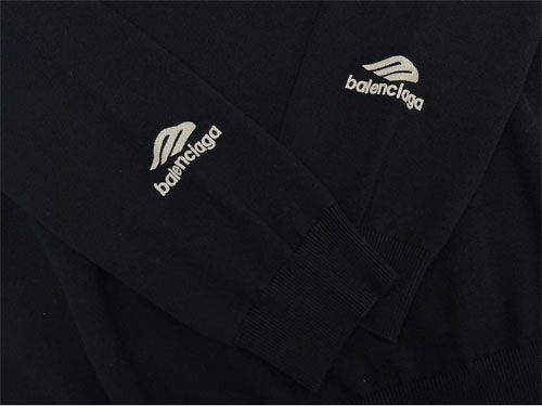 발렌시아가 3B 스포츠 아이콘 스키 크루넥 울 스웨터 니트