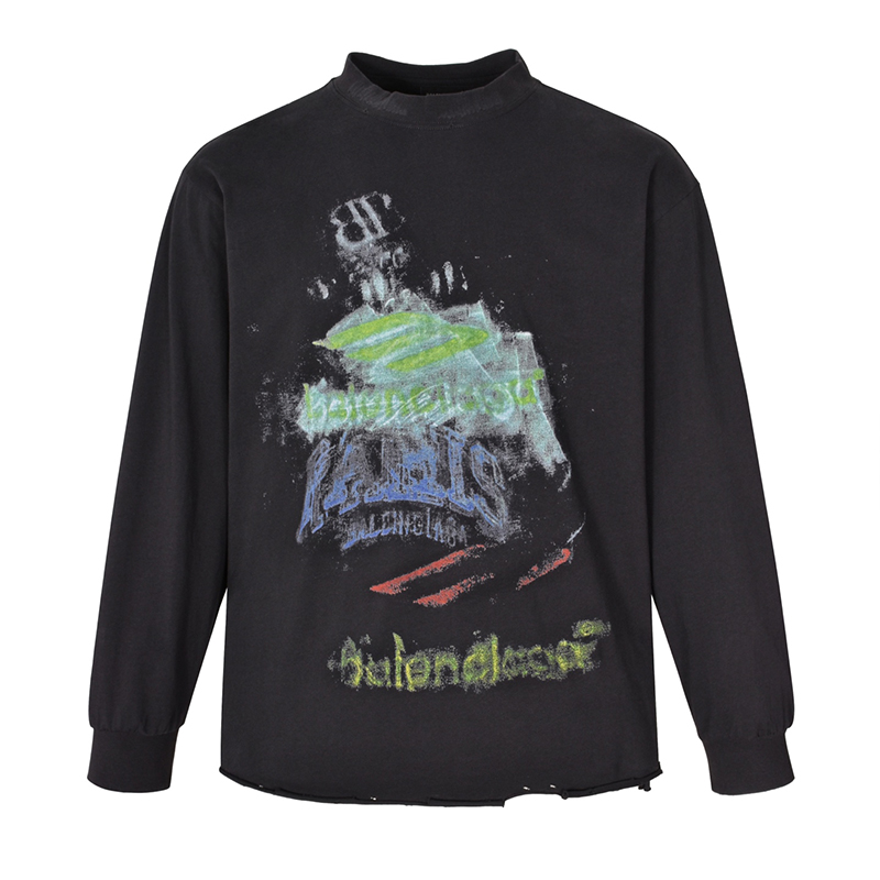 발렌시아가 DIY 임프린트 크롭 롱 슬리브