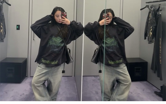 발렌시아가 DIY 임프린트 크롭 롱 슬리브