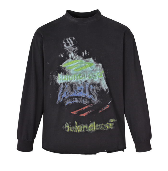 발렌시아가 DIY 임프린트 크롭 롱 슬리브