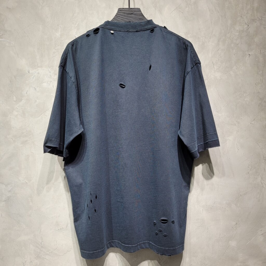 발렌시아가 MAISON 로고 반팔 티셔츠 블랙