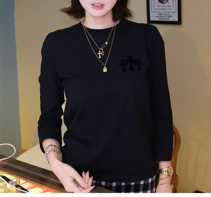 크롬하츠 트리플 크로스 헐리우드 롱슬리브 티셔츠