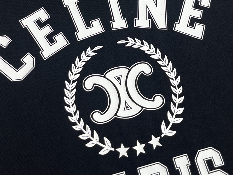 셀린느 프린트 루즈핏 코튼 저지 티셔츠