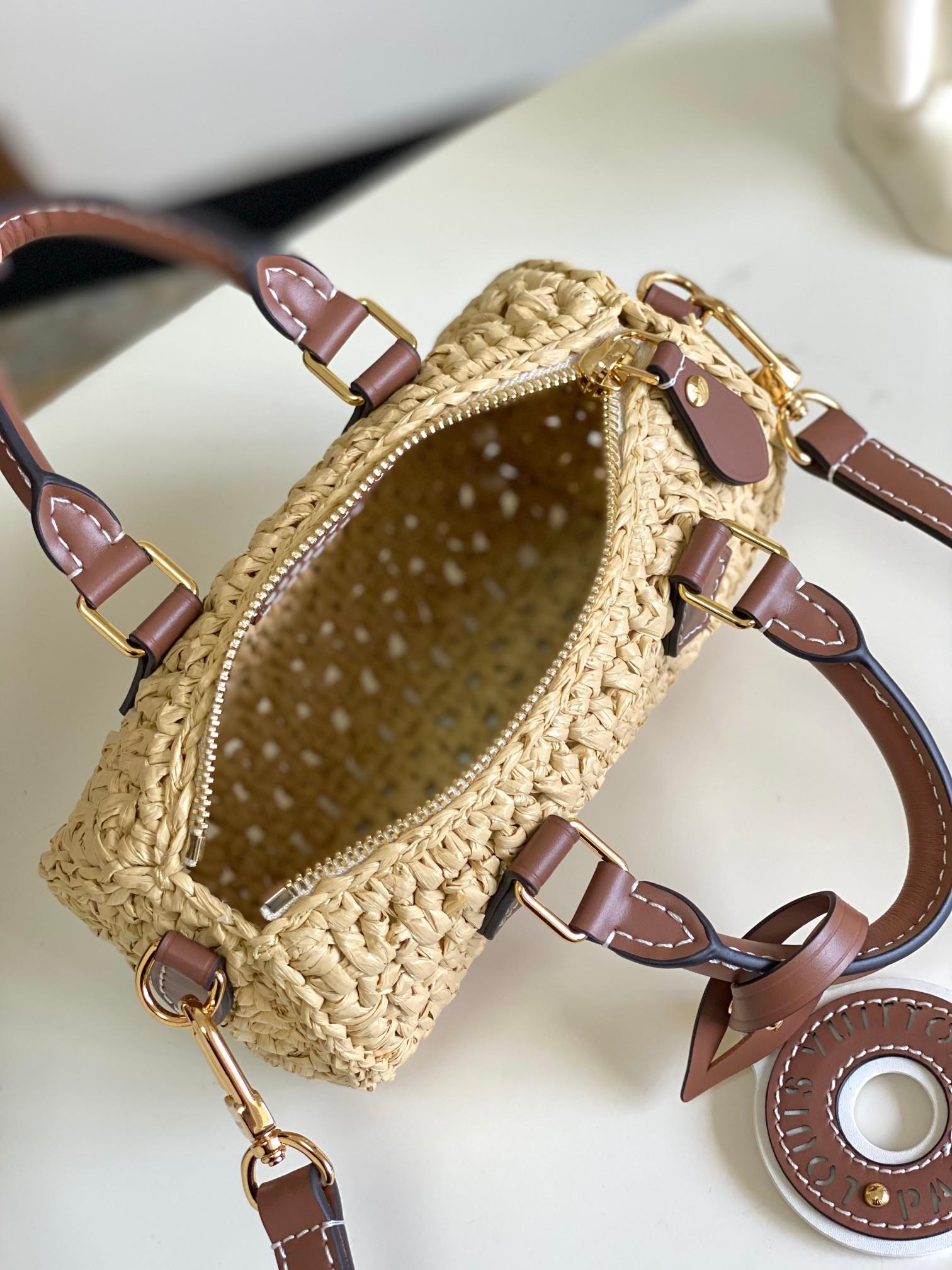 Louis Vuitton Nano Speedy Raffia