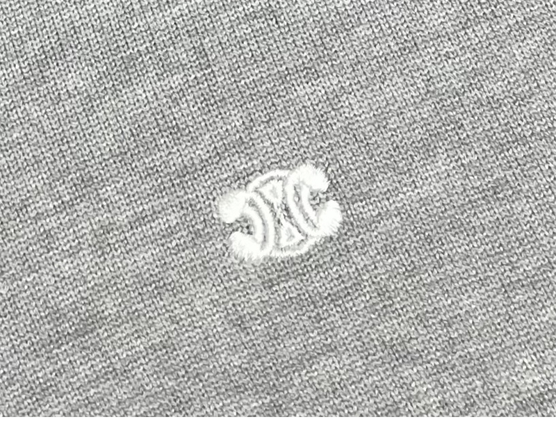 셀린느 파인 코튼 폴로 스웨터