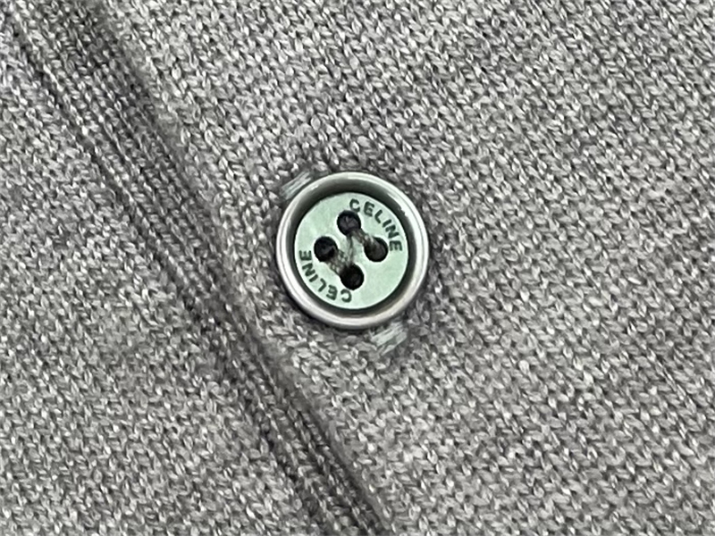 셀린느 파인 코튼 폴로 스웨터