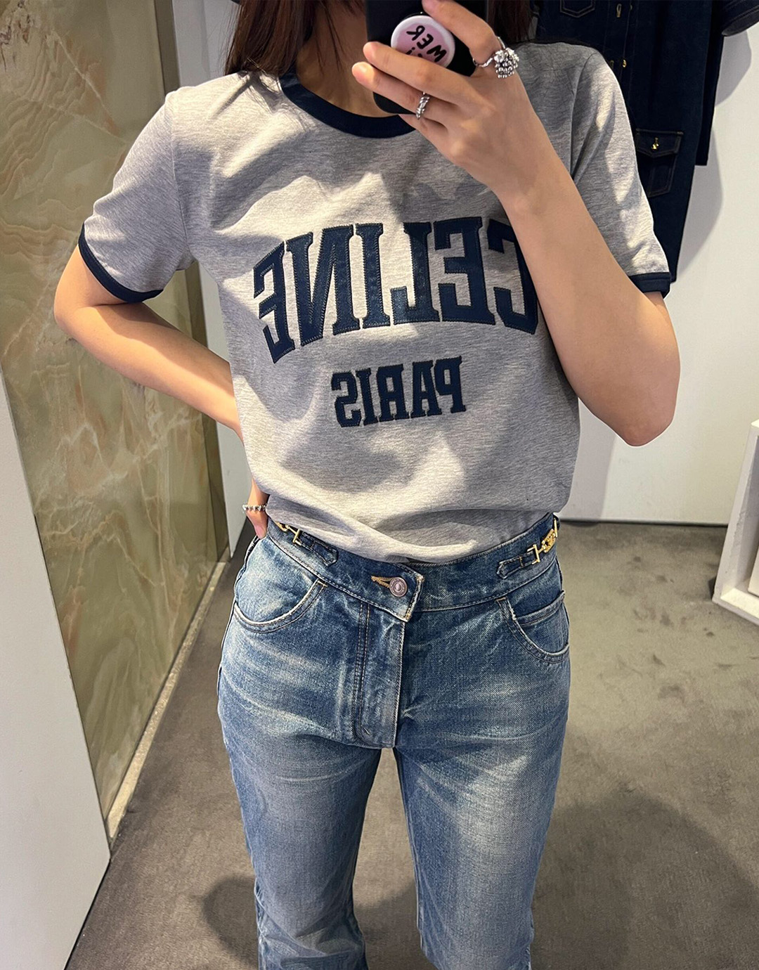 셀린느 24SS 파리 70’S 로고 프린팅 반팔 티셔츠 “2COLOR”