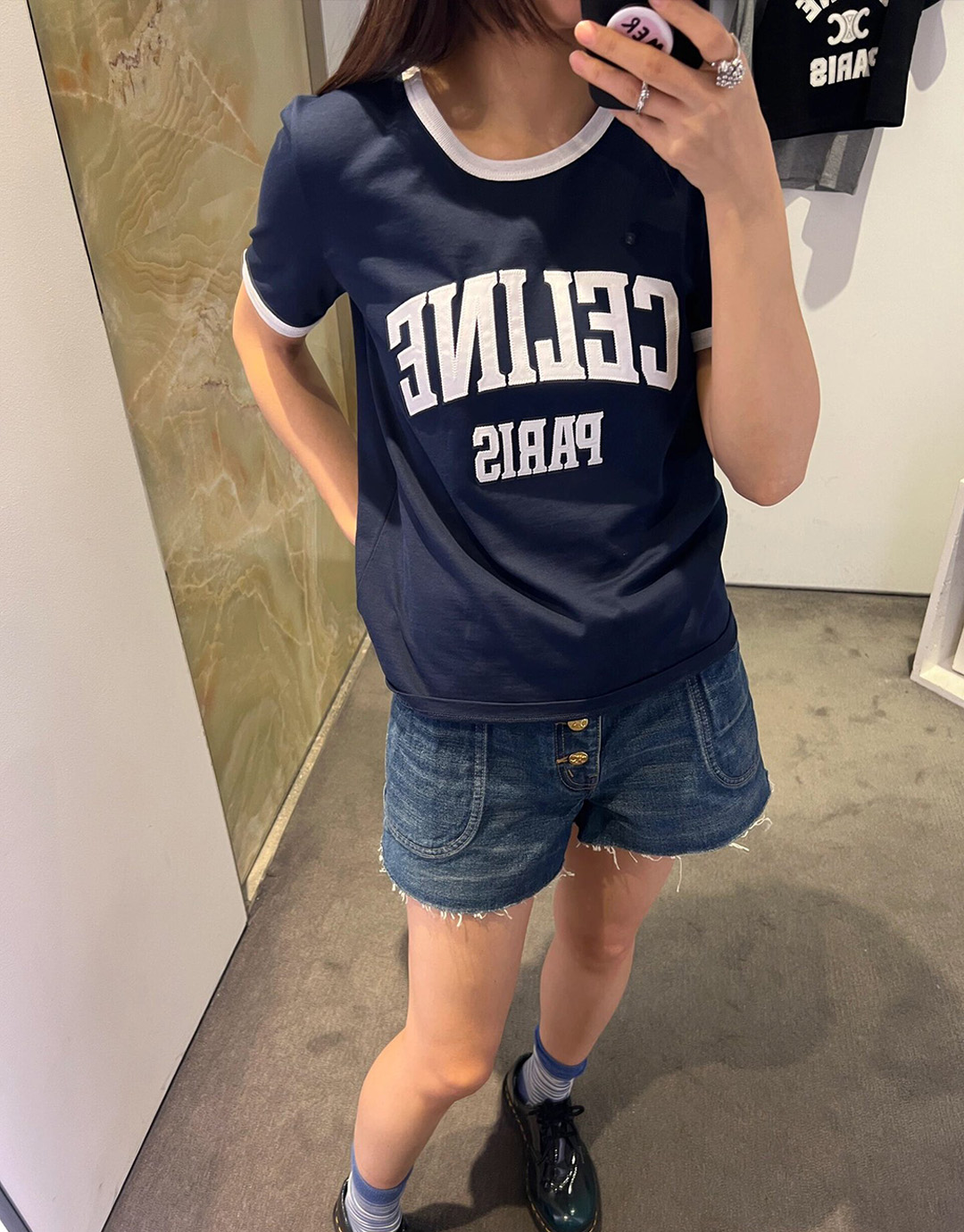 셀린느 24SS 파리 70’S 로고 프린팅 반팔 티셔츠 “2COLOR”