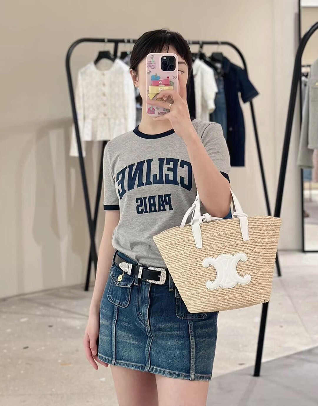 셀린느 24SS 파리 70’S 로고 프린팅 반팔 티셔츠 “2COLOR”