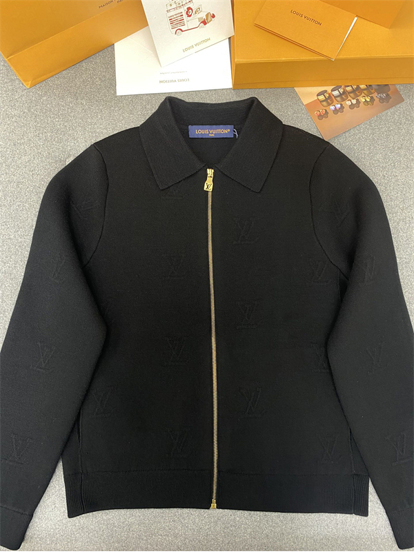 루이비통 모노그램 LV 엠보스드 울 블루종