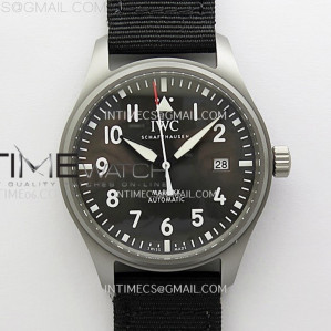 M+공장 IWC 마크20 그레이다이얼 블랙스트랩 Pilot Mark XX IW3282 Ti M+F 1_1 Best Edition Gray Dial on Black Nylon Strap MIYOTA 9015 엠플러스