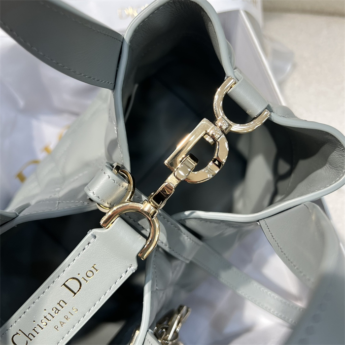 디올 뚜주흐 스몰 버티컬 토트백 스톤 그레이 매크로까나쥬