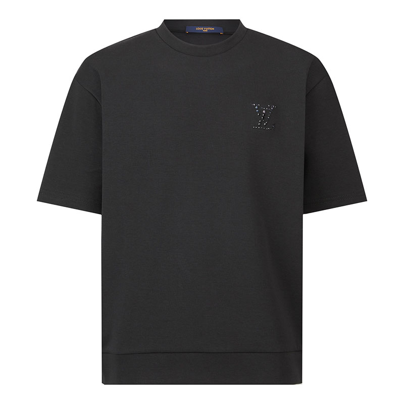 루이비통 라인스톤 LV 저지 반팔 티셔츠