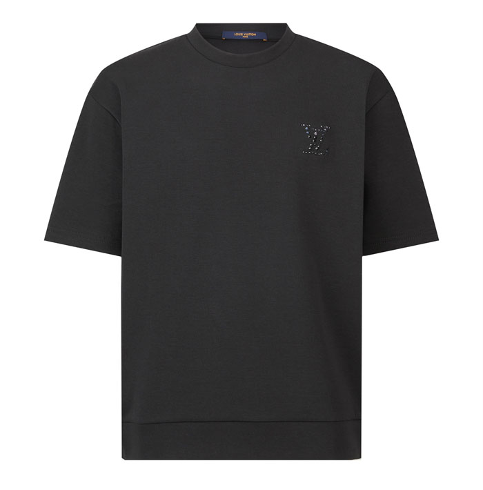 루이비통 라인스톤 LV 저지 반팔 티셔츠
