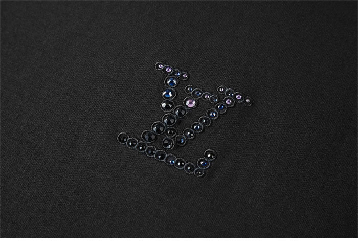 루이비통 라인스톤 LV 저지 반팔 티셔츠