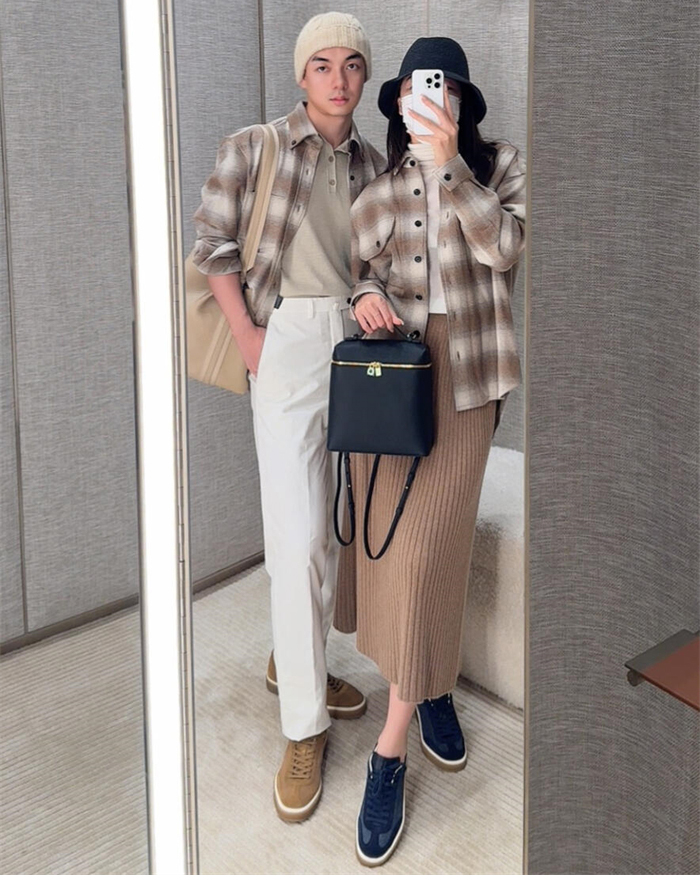 로로피아나 타탄 플란넬 잭 셔츠