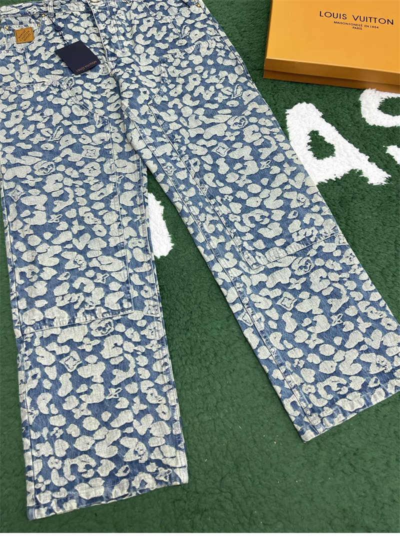 루이비통 x 니고 자카드 데님 팬츠