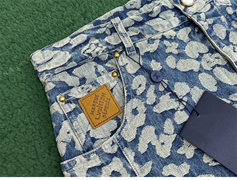 루이비통 x 니고 자카드 데님 팬츠