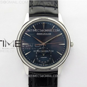 ZF공장 예거르쿨트르 마스터 울트라씬 문페이즈 스틸 블루다이얼 블랙가죽스트랩 Master Ultra Thin Moon 1368420 SS ZF 1：1 Best Edition Blue Dial on Black Leather Strap V3 SA925 Super Clone