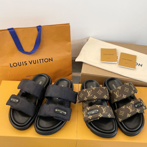 루이비통 풀 필로우 플랫 컴포트 뮬