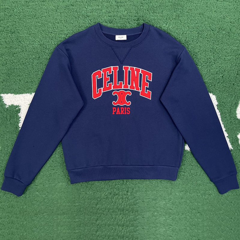 셀린느 파리 트리옹프 프린트 코튼 플리스 오버사이즈 스웨트셔츠 맨투맨