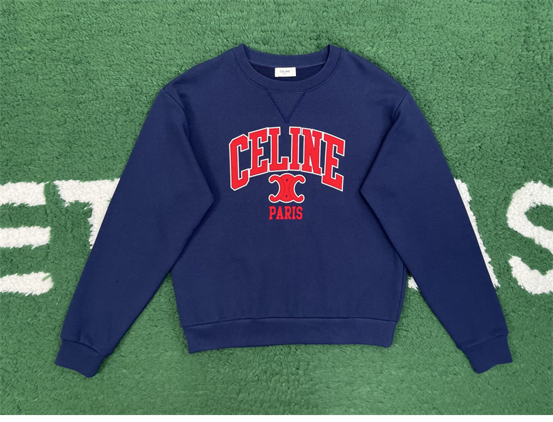 셀린느 파리 트리옹프 프린트 코튼 플리스 오버사이즈 스웨트셔츠 맨투맨