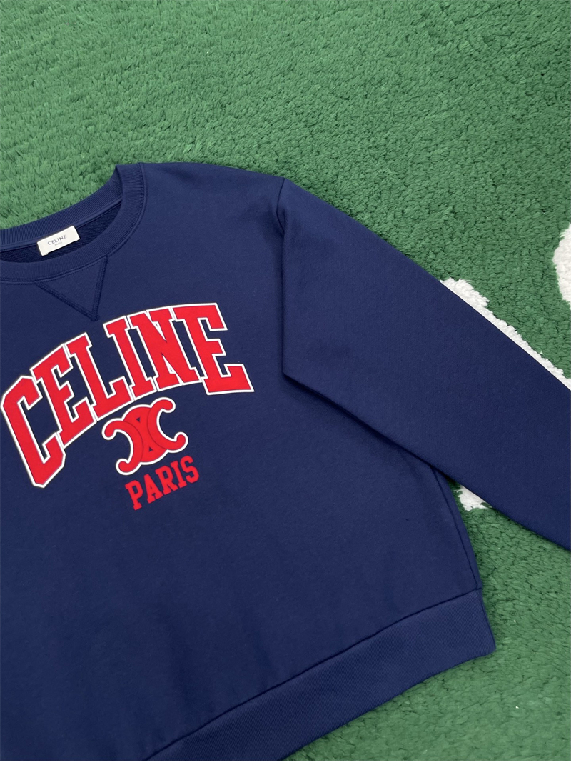 셀린느 파리 트리옹프 프린트 코튼 플리스 오버사이즈 스웨트셔츠 맨투맨