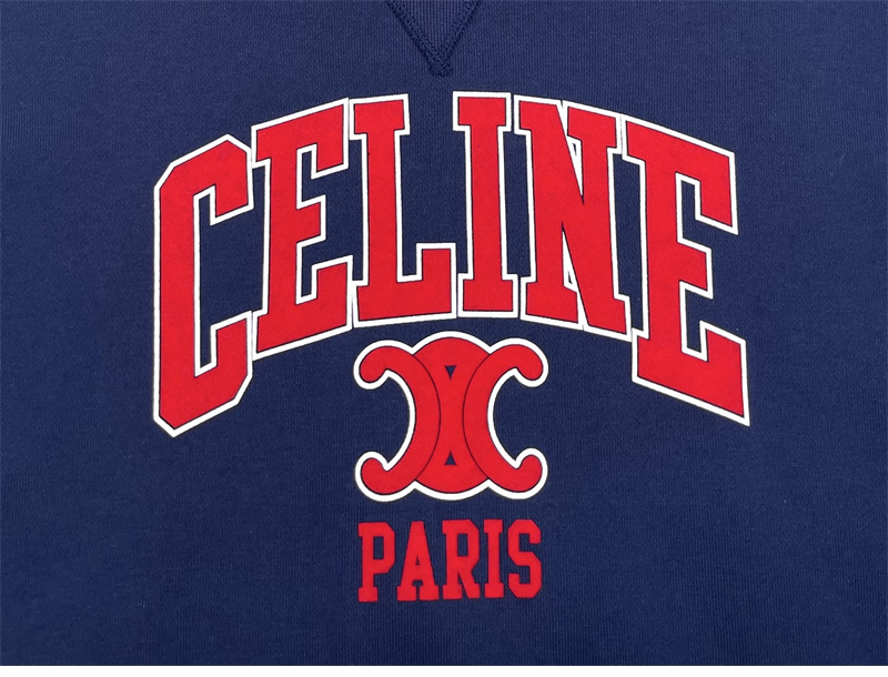 셀린느 파리 트리옹프 프린트 코튼 플리스 오버사이즈 스웨트셔츠 맨투맨