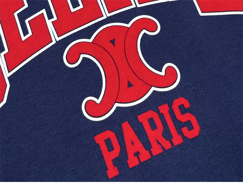 셀린느 파리 트리옹프 프린트 코튼 플리스 오버사이즈 스웨트셔츠 맨투맨