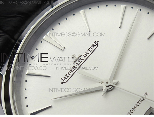 ZF공장 예거르쿨트르 마스터 울트라씬 데이트 1238420 스틸 화이트다이얼 가죽스트랩 Master 1238420 SS ZF 1_1 Best Edition Silver Dial on Black Leather Strap A899_1