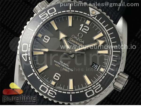 VS공장 오메가 씨마스터 플래닛오션 600M 그레이다이얼 블랙러버스트랩 Planet Ocean 43.5mm SS VSF 1_1 Best Edition Gray Bezel Gray Dial on Black Rubber Strap A8900 Super Clone